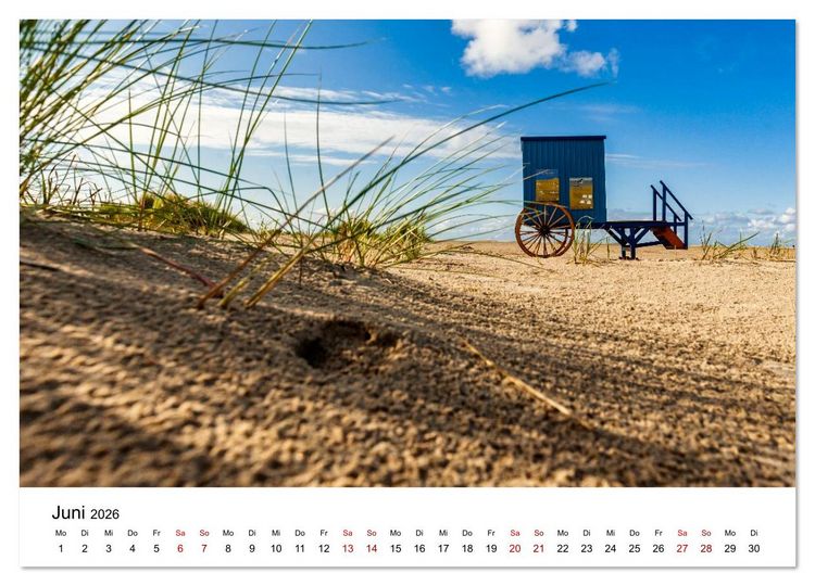 Produktbild: Insel Borkum - Ein Jahr zwischen Wind und Wellen (hochwertiger Premium Wandkalender 2026 DIN A2 quer), Kunstdruck in Hochglanz