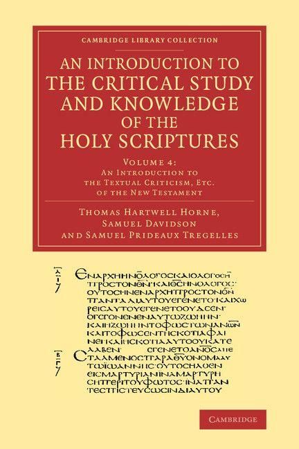 Produktbild: An Introduction to the Critical Study and Knowledge of the Holy Scriptures