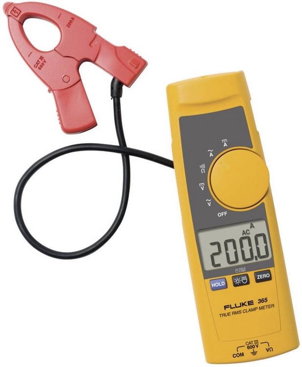 Produktbild: Fluke 365 Stromzange, Hand-Multimeter digital CAT III 600 V Anzeige (Counts): 2000