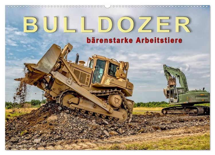 Produktbild: Bulldozer - b&auml;renstarke Arbeitstiere (Wandkalender 2026 DIN A2 quer), CALVENDO Monatskalender