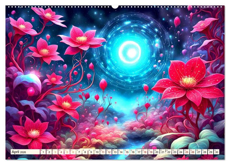 Produktbild: Zauberhafte farbenfrohe Bl&uuml;tenwelt (Wandkalender 2026 DIN A2 quer), CALVENDO Monatskalender