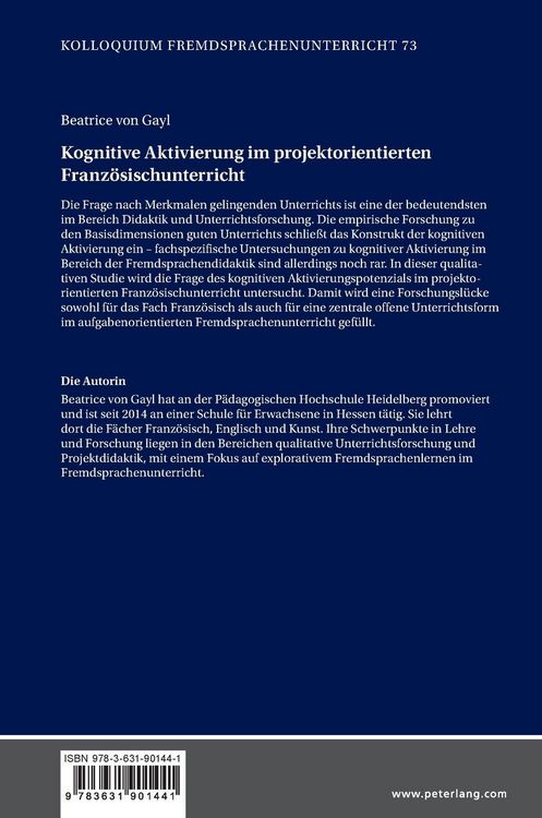 Produktbild: Kognitive Aktivierung im projektorientierten Franz&ouml;sischunterricht