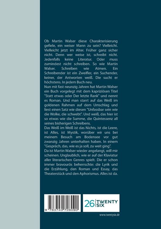 Produktbild: Martin Walser - Der weise Mann vom Bodensee