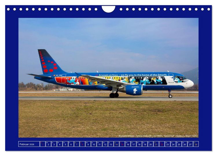 Produktbild: Bunte Airliner (Wandkalender 2026 DIN A4 quer), CALVENDO Monatskalender