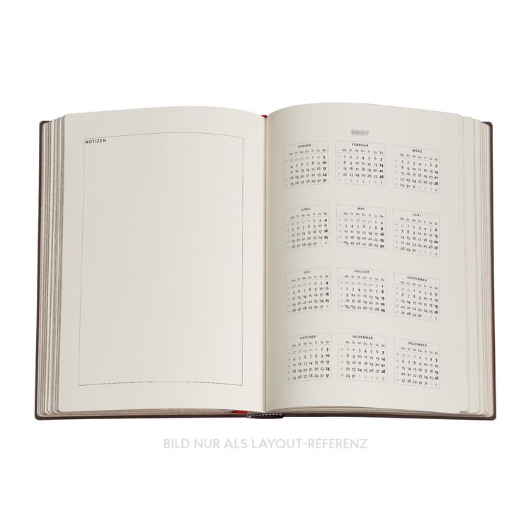 Produktbild: 12-Monatskalender 2027 Safawidisch Indigo Midi Horizontal