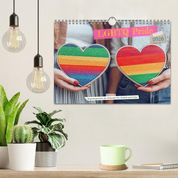 Produktbild: LGBTQ Pride - Regenbogenzeit, der Kalender f&uuml;r Vielfalt und Liebe (Wandkalender 2026 DIN A4 quer), CALVENDO Monatskalender