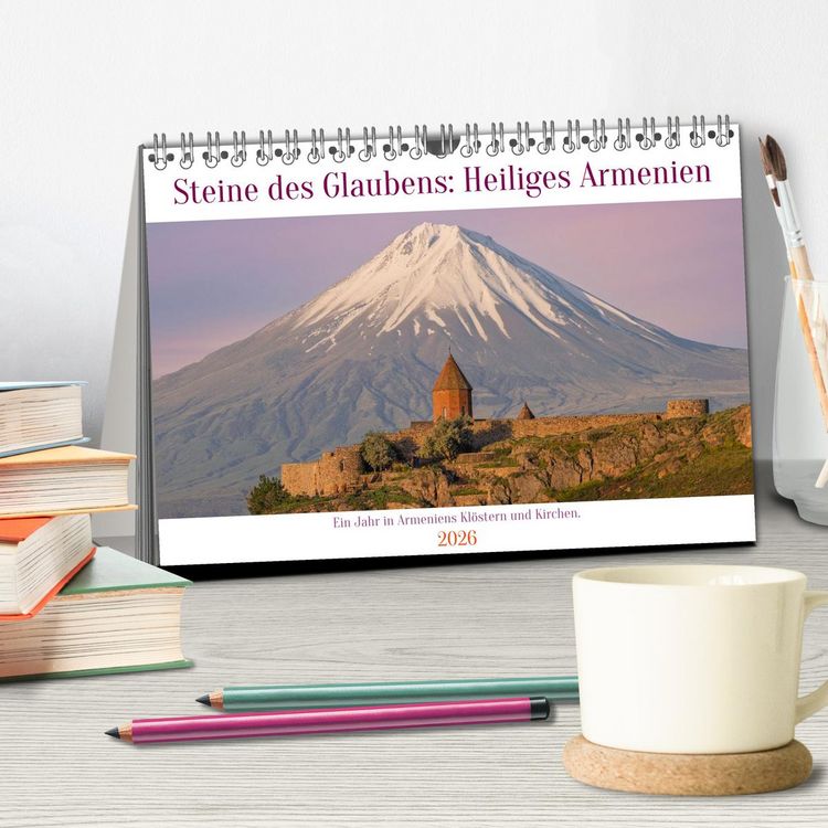 Produktbild: Steine Des Glaubens: Heiliges Armenien (Tischkalender 2026 DIN A5 quer), CALVENDO Monatskalender