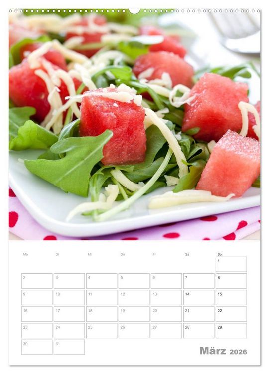 Produktbild: Vegetarisch durch das Jahr / Planer (hochwertiger Premium Wandkalender 2026 DIN A2 hoch), Kunstdruck in Hochglanz