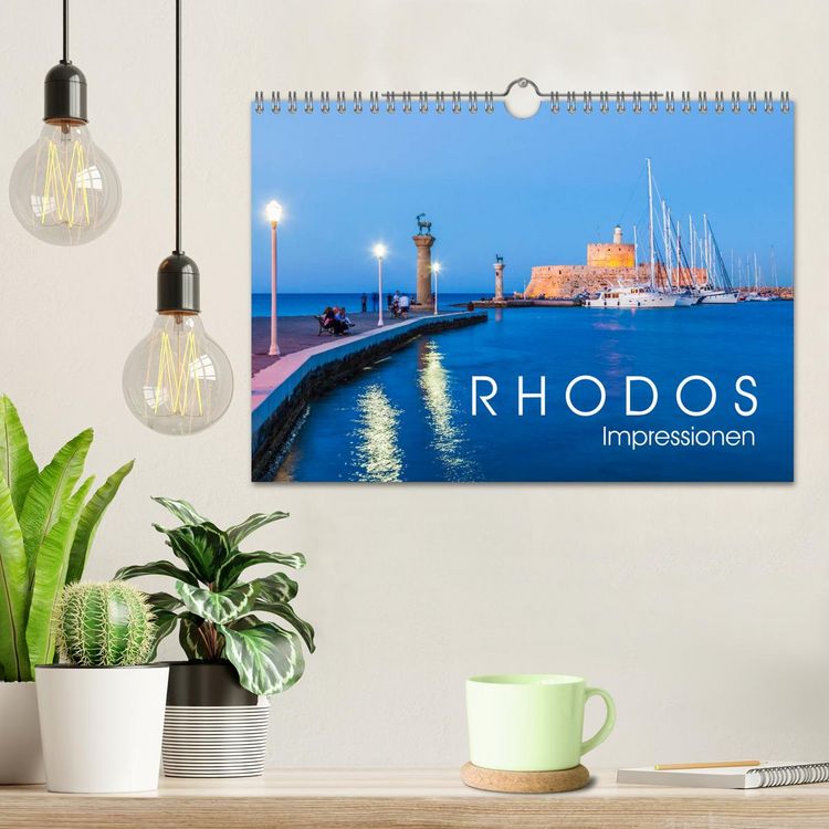 Produktbild: RHODOS Impressionen (Wandkalender 2026 DIN A4 quer), CALVENDO Monatskalender