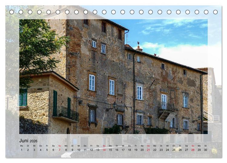 Produktbild: Volterra Perle der Toskana (Tischkalender 2026 DIN A5 quer), CALVENDO Monatskalender