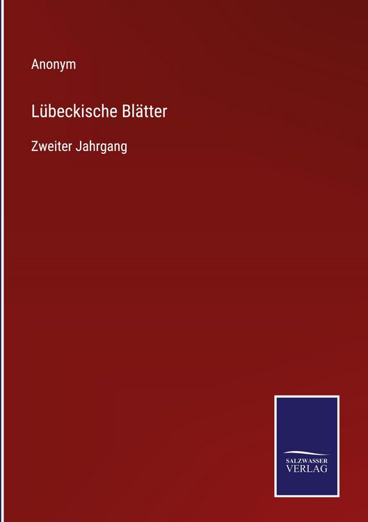 Produktbild: L&uuml;beckische Bl&auml;tter