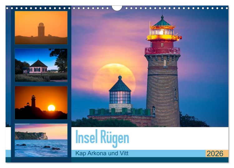 Produktbild: Insel R&uuml;gen - Kap Arkona und Vitt (Wandkalender 2026 DIN A3 quer), CALVENDO Monatskalender