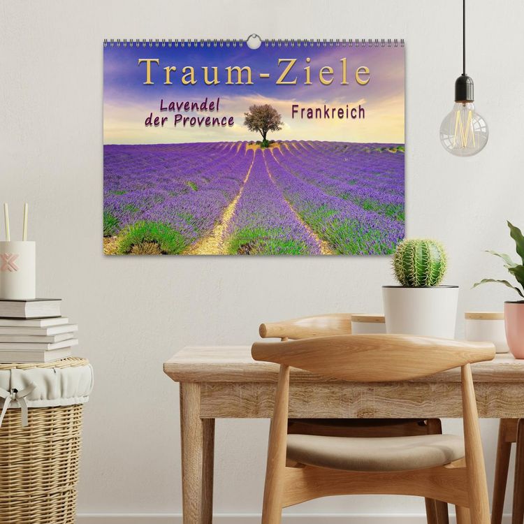 Produktbild: Traum-Ziele - Lavendel der Provence, Frankreich (Wandkalender 2026 DIN A3 quer), CALVENDO Monatskalender