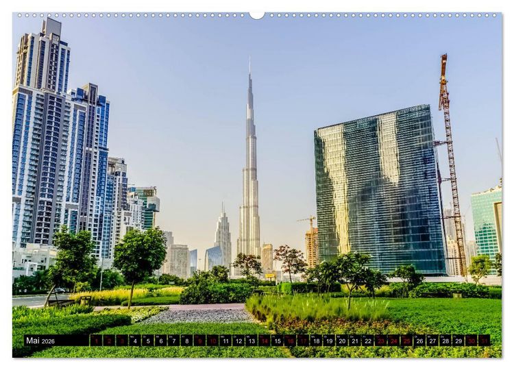 Produktbild: Dubai Highlights (hochwertiger Premium Wandkalender 2026 DIN A2 quer), Kunstdruck in Hochglanz