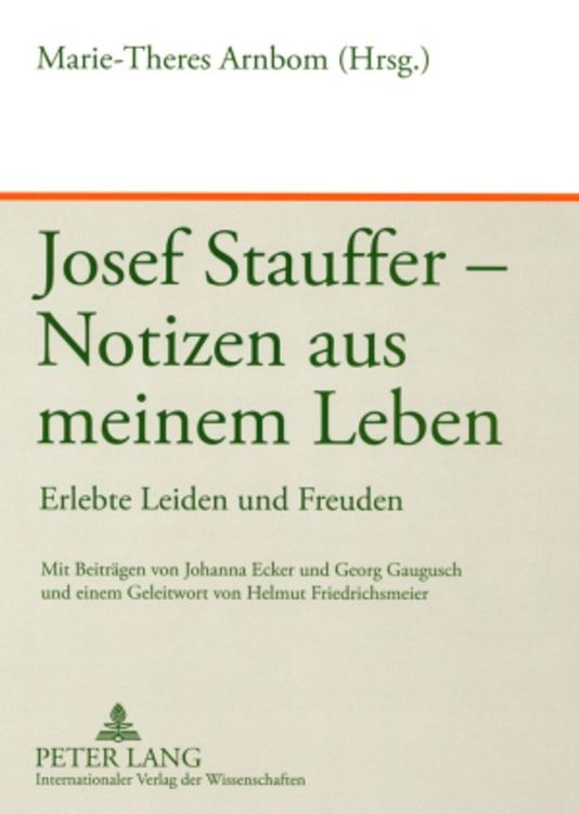 Produktbild: Josef Stauffer &ndash; Notizen aus meinem Leben
