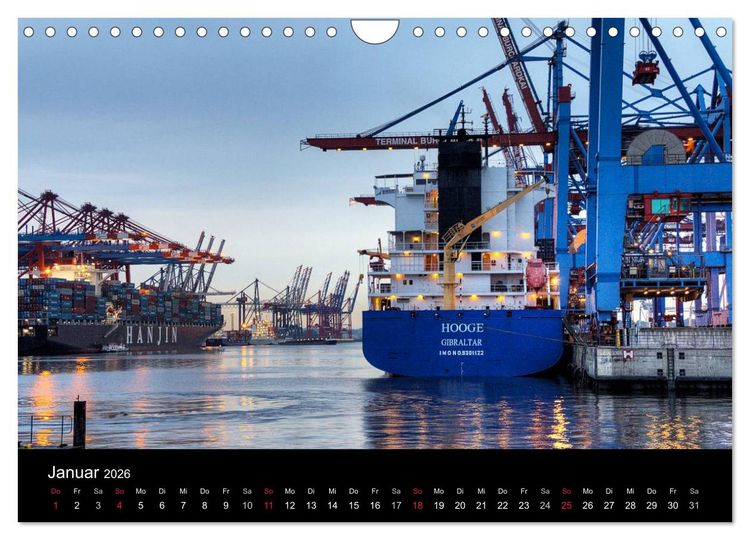 Produktbild: Hamburger Hafen (Wandkalender 2026 DIN A4 quer), CALVENDO Monatskalender