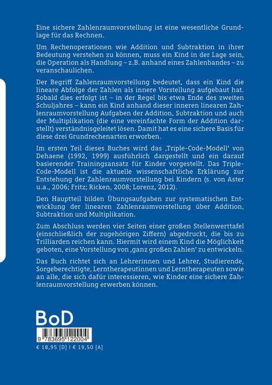 Produktbild: Training zur Entwicklung einer tragf&auml;higen Zahlenraumvorstellung