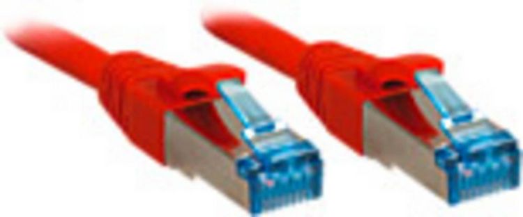 Produktbild: LINDY 47161 RJ45 Patchkabel CAT 6a S/FTP 0.50m Rot 1St.
