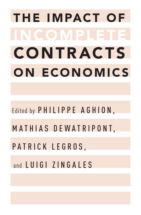 Produktbild: The Impact of Incomplete Contracts on Economics