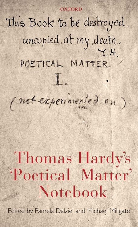 Produktbild: Thomas Hardy's 'Poetical Matter' Notebook