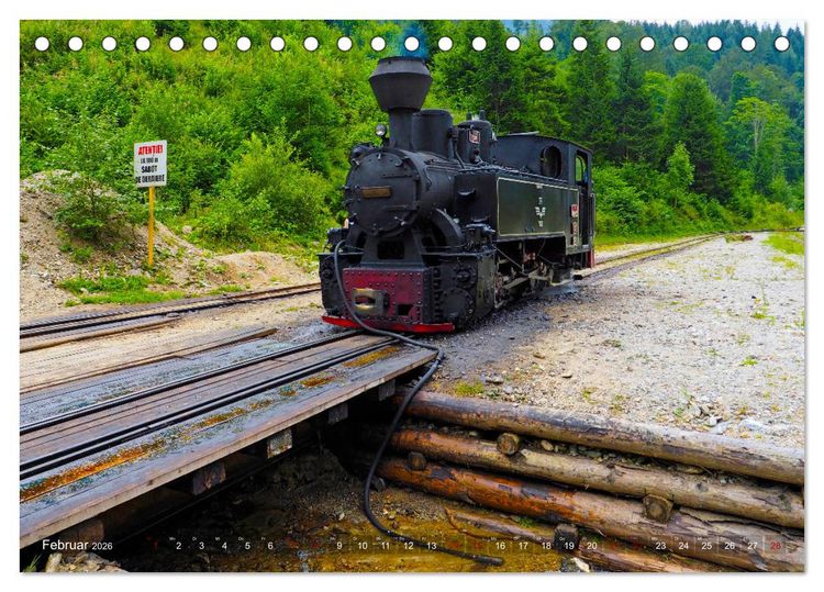 Produktbild: Waldbahnen in Rum&auml;nien - Die letzten Mocanitas (Tischkalender 2026 DIN A5 quer), CALVENDO Monatskalender