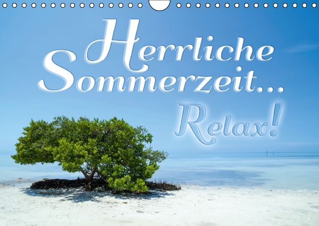 Produktbild: Herrliche Sommerzeit... Relax! / Geburtstagskalender (Wandkalender immerw&auml;hrend DIN A4 quer)