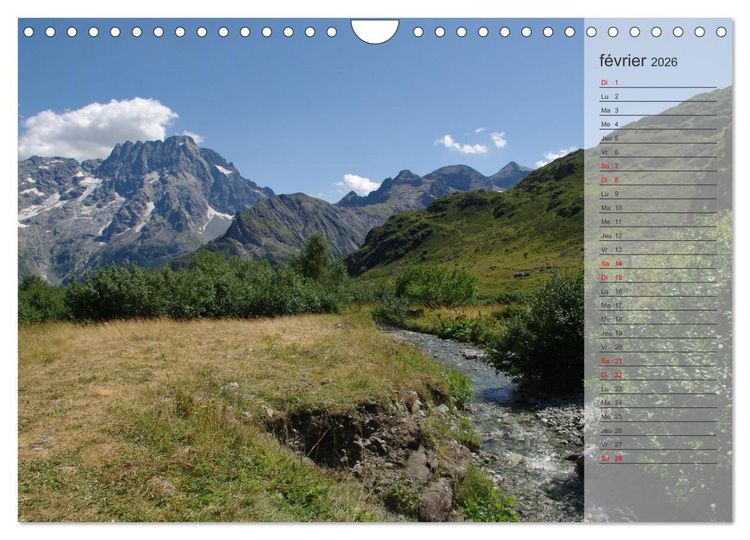 Produktbild: MONTAGNES Sommets des Hautes-Alpes (Calendrier mural 2026 DIN A4 vertical), CALVENDO calendrier mensuel