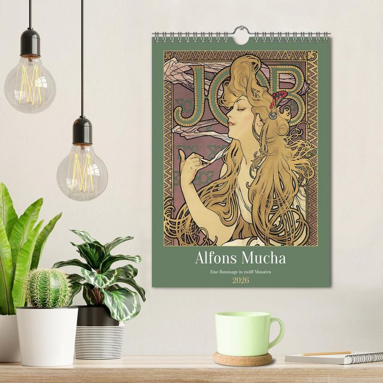 Produktbild: Alfons Mucha - Eine Hommage in zw&ouml;lf Monaten (Wandkalender 2026 DIN A4 hoch), CALVENDO Monatskalender