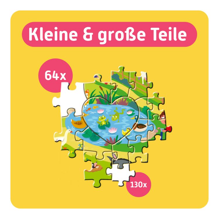 Produktbild: TEAMPUZZLE &ndash; Auf dem Bauernhof &ndash; 194 Teile &ndash; Kinderpuzzle mit gro&szlig;en & kleinen Teilen