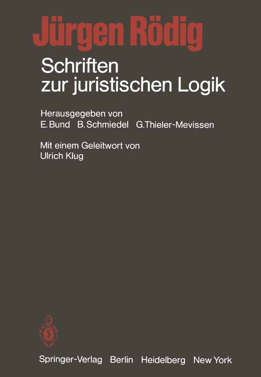 Produktbild: Schriften zur juristischen Logik