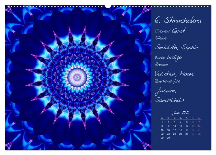 Produktbild: Kleine Chakrenlehre (Wandkalender 2026 DIN A2 quer), CALVENDO Monatskalender