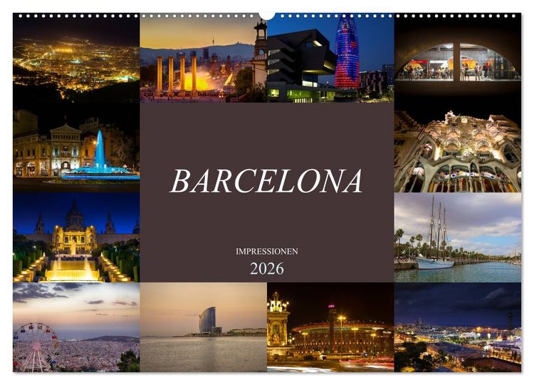 Produktbild: Barcelona Impressionen (Wandkalender 2026 DIN A2 quer), CALVENDO Monatskalender