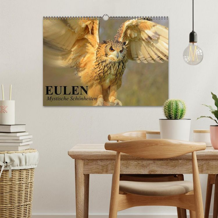 Produktbild: Eulen. Mystische Sch&ouml;nheiten (Wandkalender 2026 DIN A3 quer), CALVENDO Monatskalender