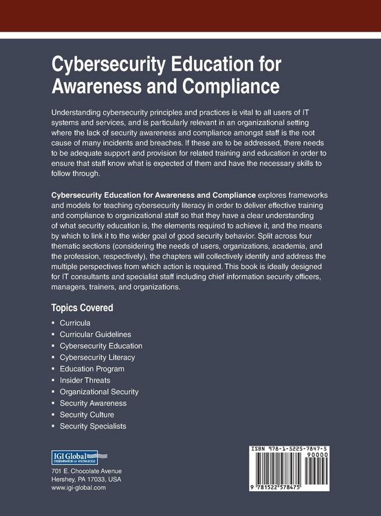 Produktbild: Cybersecurity Education for Awareness and Compliance
