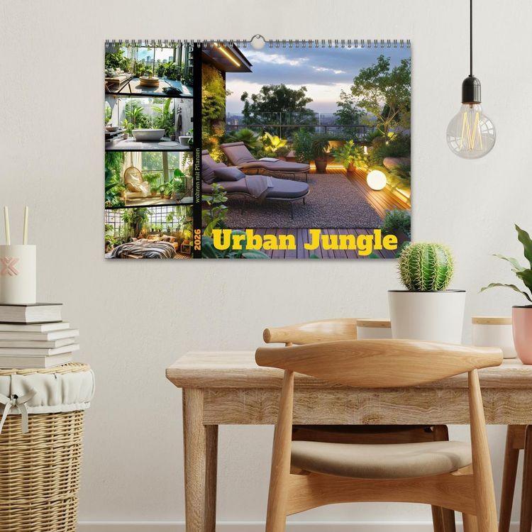 Produktbild: Urban Jungle - wohnen mit Pflanzen (Wandkalender 2026 DIN A3 quer), CALVENDO Monatskalender