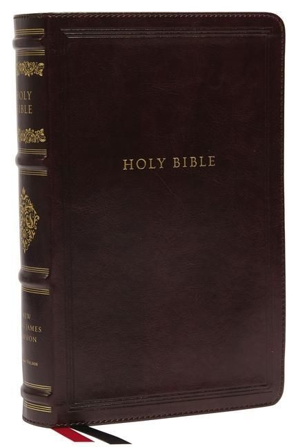 Produktbild: Nkjv, Personal Size Reference Bible, Sovereign Collection, Leathersoft, Brown, Red Letter, Thumb Indexed, Comfort Print