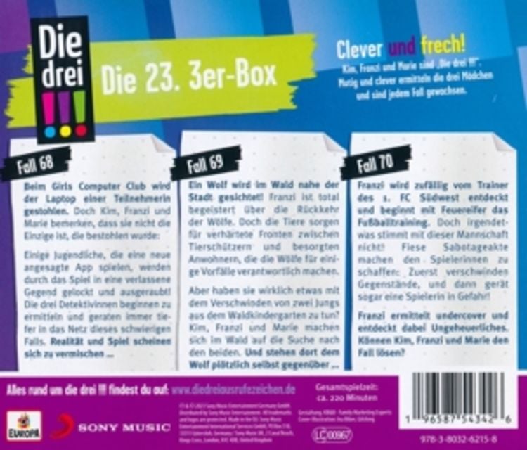 Produktbild: drei !!! 3er Box - Folgen 68-70