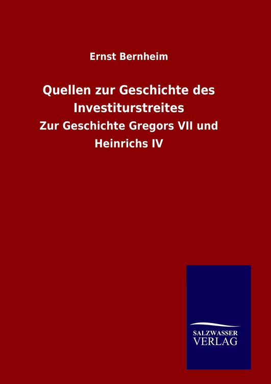 Produktbild: Quellen zur Geschichte des Investiturstreites