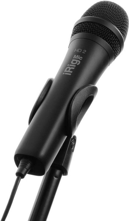 Produktbild: Handymikrofon IK Multimedia iRig Mic HD 2 &Uuml;bertragungsart (Details):Kabelgebunden inkl. Kabel, inkl. Tasche, inkl. Stativ
