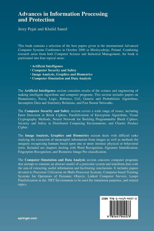 Produktbild: Advances in Information Processing and Protection