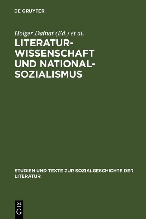 Produktbild: Literaturwissenschaft und Nationalsozialismus