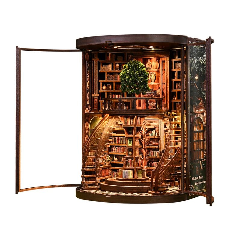 Produktbild: Book Nook DIY B&uuml;cherecke Wisdom Ring Library