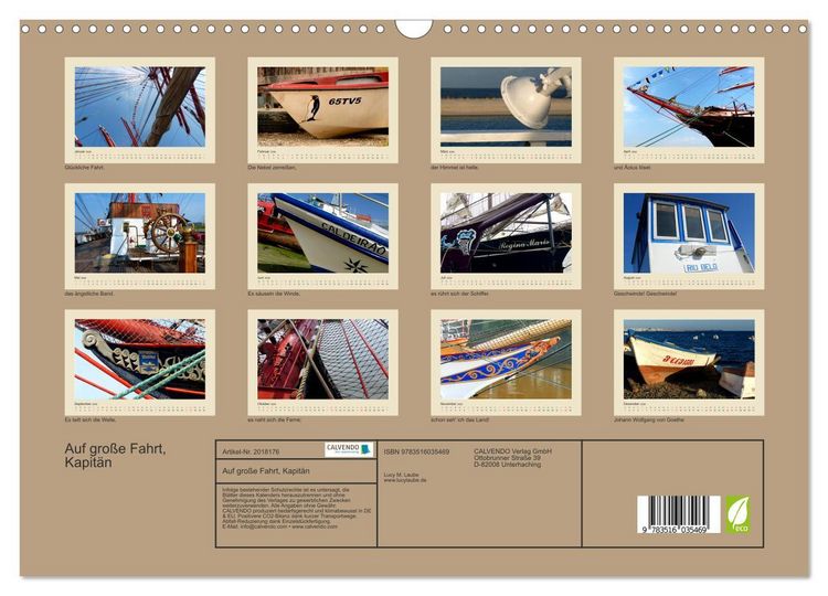 Produktbild: Auf gro&szlig;e Fahrt, Kapit&auml;n (Wandkalender 2026 DIN A3 quer), CALVENDO Monatskalender