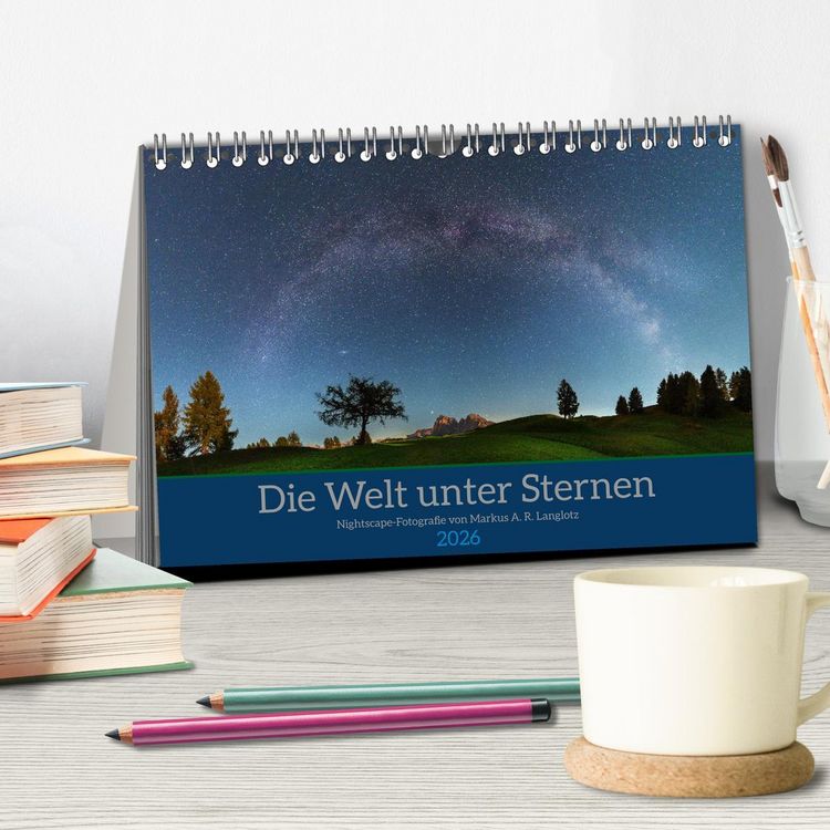 Produktbild: Welt unter Sternen (Tischkalender 2026 DIN A5 quer), CALVENDO Monatskalender