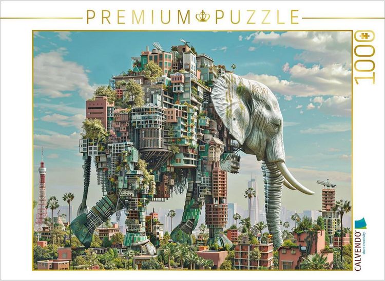 Produktbild: CALVENDO Puzzle Ein Motiv aus dem Kalender Elefantastisch | 1000 Teile Lege-Gr&ouml;&szlig;e 64x48cm Foto-Puzzle f&uuml;r gl&uuml;ckliche Stunden