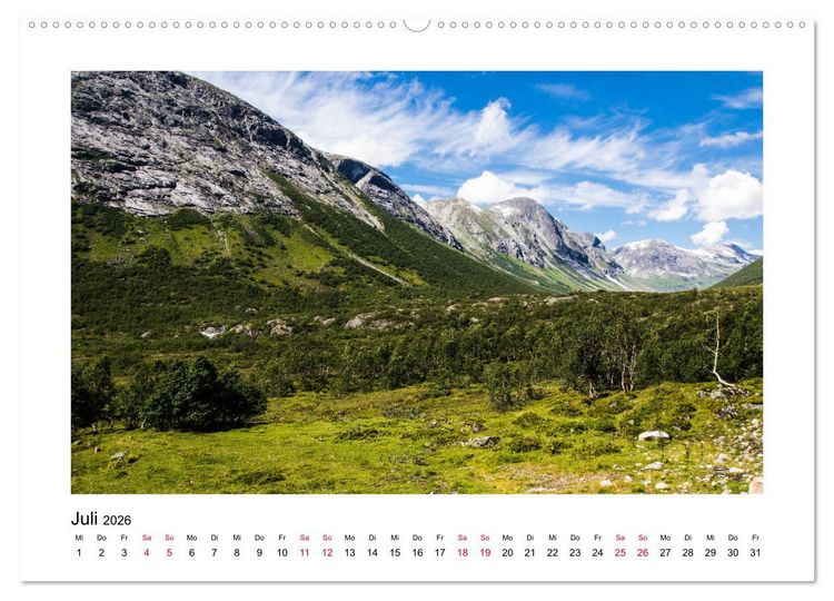 Produktbild: Norwegen - Faszinierende Welt der Fjorde (hochwertiger Premium Wandkalender 2026 DIN A2 quer), Kunstdruck in Hochglanz