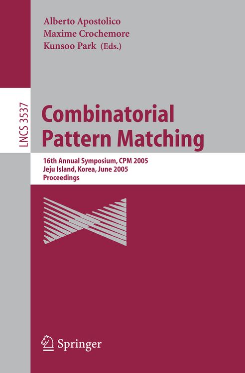 Produktbild: Combinatorial Pattern Matching