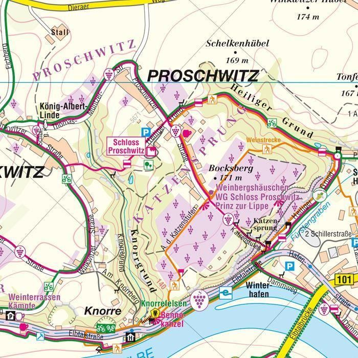 Produktbild: Mei&szlig;ner Weinland zwischen Diesbar-Seu&szlig;litz und Spaargebirge 1 : 15 000
