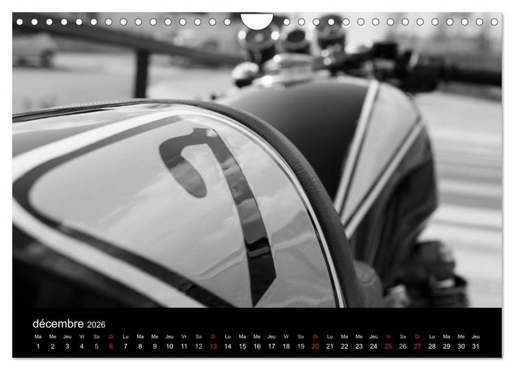Produktbild: Une moto de caract&egrave;re (Calendrier mural 2026 DIN A4 vertical), CALVENDO calendrier mensuel