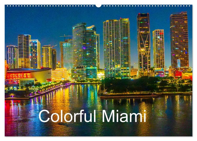 Produktbild: Colorful Miami (Wall Calendar 2026 DIN A2 landscape), CALVENDO 12 Month Wall Calendar